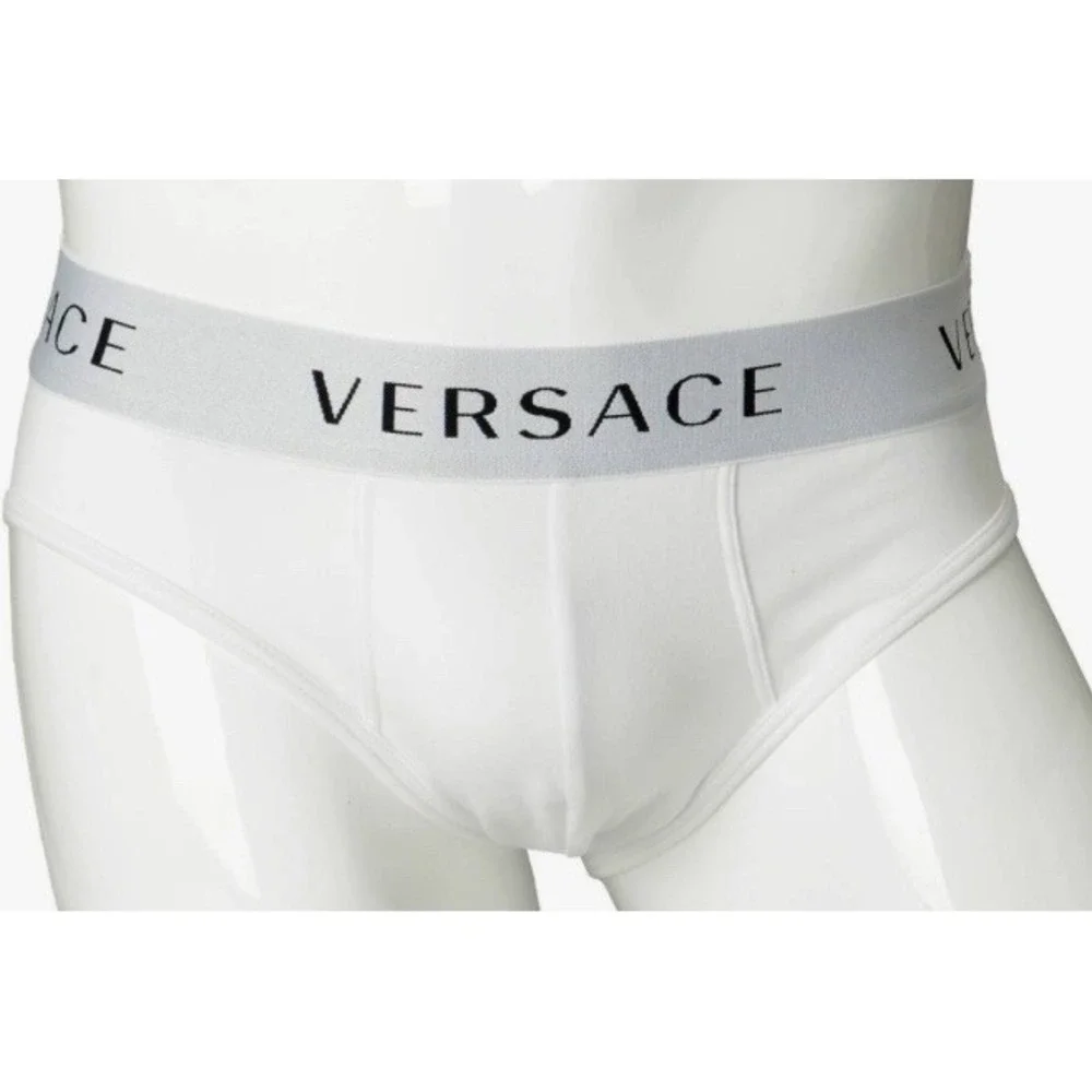 Versace Low Rise Slip Briefs Optical White XL New With Tags